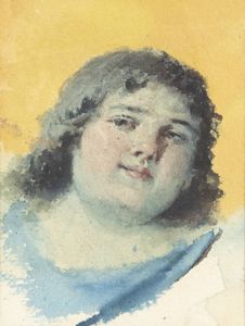 GIACOMO GANDI Saluzzo 1846 - 1932 Savigliano - Profilo di ragazza