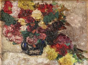 AGOSTINO BOSIA Torino 1886 - 1962 - Vaso di fiori