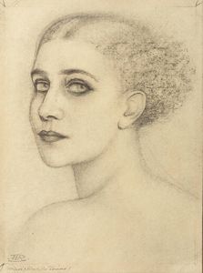 MARIO REVIGLIONE Torino 1883 - 1965 - Ritratto femminile