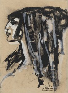 GOLIA (Eugenio Colmo) Torino 1885 - 1967 - Donna di profilo