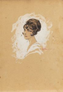 GOLIA (Eugenio Colmo) Torino 1885 - 1967 - Ritratto di donna