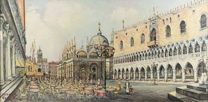 PIETRO PEZZOTTA 1914-1998 - Venezia Piazza San Marco