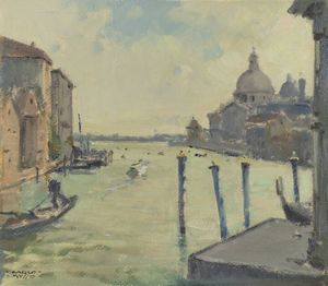 CARLO MUSSO Balangero (TO) 1907 - 1968 - Venezia-Veduta dal Canal Grande
