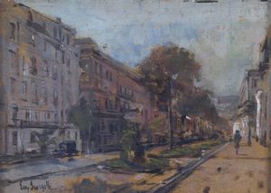 EUGENIO SCORZELLI Argentina 1890 - 1960 Napoli - Veduta cittadina
