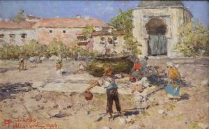 PELLEGRINI FINARDO - La plaza araba a Sevilla (Espana) 1906