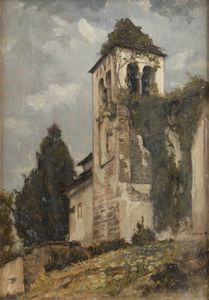 GIOVANNI PIUMATI Bra(CN) 1850 - 1915 Col San Giovanni(TO) - Cantuccio collinare