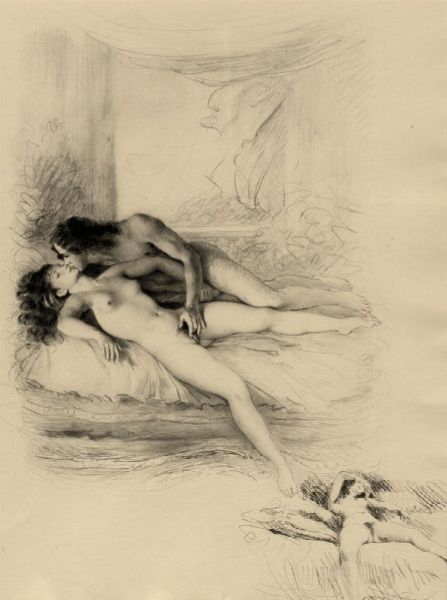 Scena erotica.  - Asta Grafica & Libri - Associazione Nazionale - Case d'Asta italiane