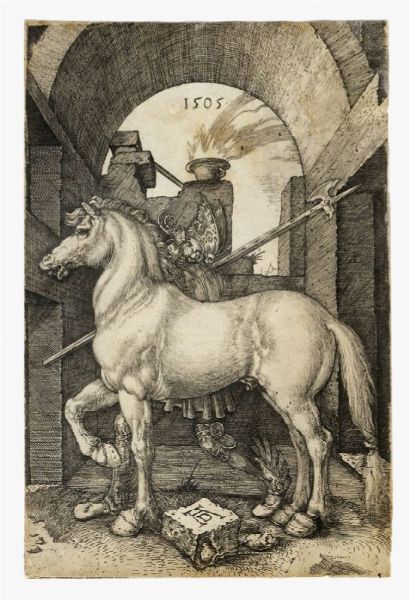 Albrecht Dürer : Il piccolo cavallo.  - Asta Grafica & Libri - Associazione Nazionale - Case d'Asta italiane