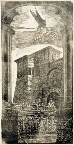 BRUNO MARSILI (DETTO BRUNO DA OSIMO) : Perugia, La Porta Etrusca.  - Asta Grafica & Libri - Associazione Nazionale - Case d'Asta italiane