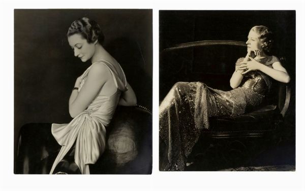 D'ORA MADAME : Quattro fotografie di modelle in abiti da sera.  - Asta Grafica & Libri - Associazione Nazionale - Case d'Asta italiane