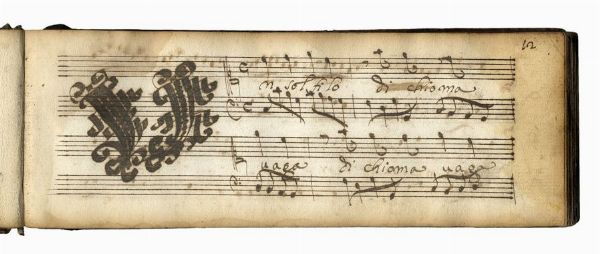 Raccolta di 36 arie manoscritte per voce di soprano e continuo.  - Asta Grafica & Libri - Associazione Nazionale - Case d'Asta italiane