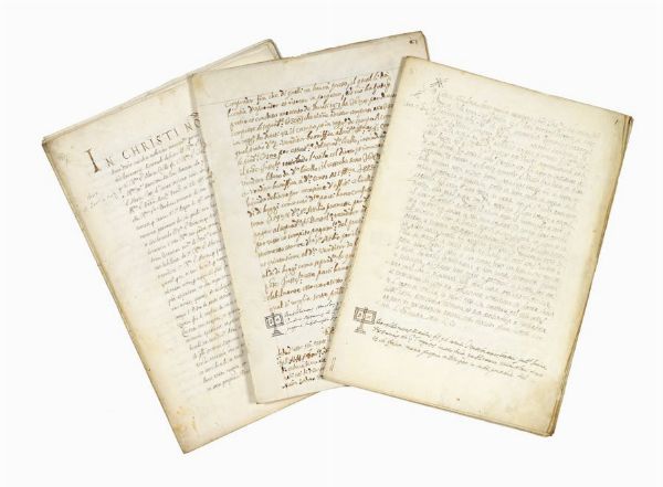 Raccolta di documenti notarili pergamenacei di ambito veneto.  - Asta Grafica & Libri - Associazione Nazionale - Case d'Asta italiane