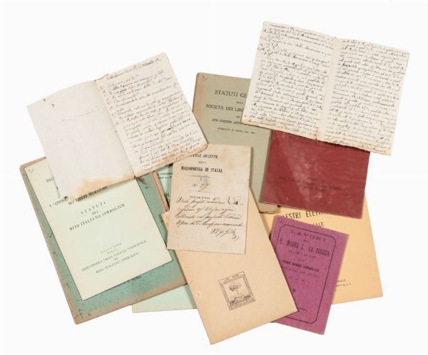 Raccolta di 4 manoscritti e 15 documenti a stampa.  - Asta Grafica & Libri - Associazione Nazionale - Case d'Asta italiane