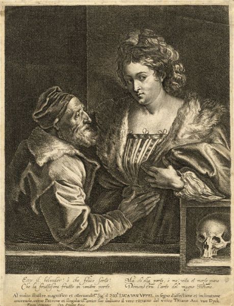LUCAS VORSTERMAN : Titian et sa maitresse.  - Asta Grafica & Libri - Associazione Nazionale - Case d'Asta italiane