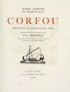 MARIE ASPIOTIS - Corfou [...]. Trente-deux eaux-fortes originales de Lyc. Kogevinas...