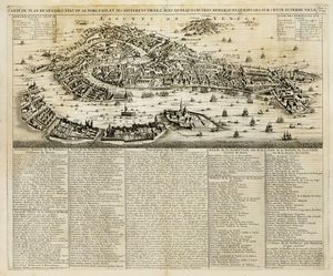 HENRI ABRAHAM CHATELAIN - Carte du Plan de Venise, l'Etat de sa Noblesse et ses Differens Degrez, avec Quelques Autres Remarques Curieuses sur Cette Superbe Ville.