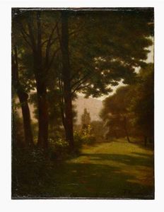 Federico Rossano - Paesaggio con alberi.