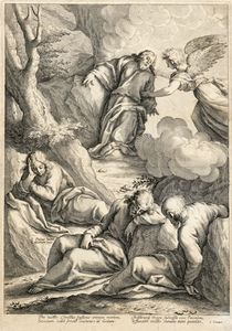 JACOB MATHAM - Cristo nell'orto degli olivi.