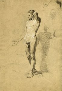 Pio Joris - Accademie di nudo maschile (recto e verso).
