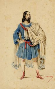 Domenico Morelli - Figurino teatrale.