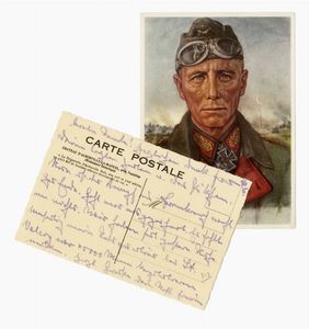 ERWIN ROMMEL - Cartolina postale non viaggiata, autografa firmata 'Erwin'