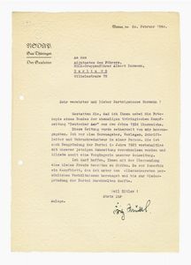 FRITZ SAUCKEL - Lettera dattiloscritta con firma autografa indirizzata a Martin Bormann.