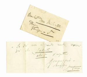 ELEONORA DUSE - Lettera autografa firmata inviata al marchese Piero Misciatelli.