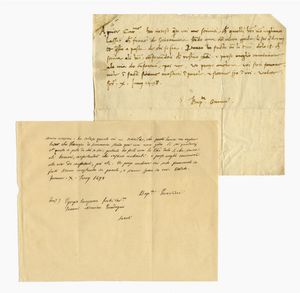 BATTISTA GUARINI BATTISTA - Lettera autografa firmata inviata a Joanni Mariae Guadagno.