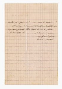 PAOLINA LEOPARDI - Lettera autografa firmata inviata all'amica Artemisia.
