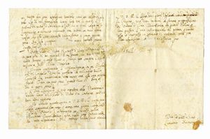 LEONARDO XIMENES - Lettera autografa firmata inviata al marchese Lorenzo Ginori.