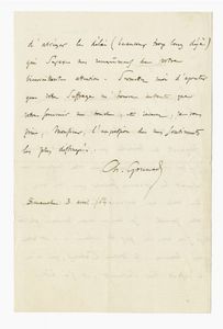 CHARLES GOUNOD - Lettera autografa firmata.