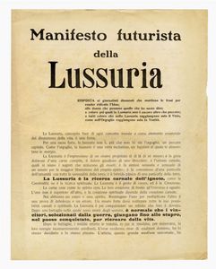 VALENTINE SAINT-POINT VALENTINE DE - Manifesto futurista della lussuria.