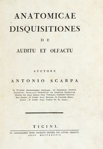 ANTONIO SCARPA - Anatomicae disquisitiones de auditu et olfactu...