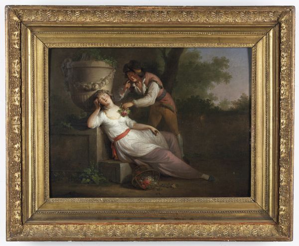 DROLLING MARTIN (1752 - 1817) : Attribuito a. Giovane sorprende l'amata addormentata in un giardino.  - Asta ASTA 311 - ARTE ANTICA E DEL XIX SECOLO - Associazione Nazionale - Case d'Asta italiane