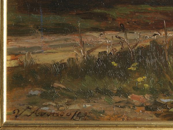 AVONDO VITTORIO (1836 - 1910) : Paesaggio con figura.  - Asta ASTA 311 - ARTE ANTICA E DEL XIX SECOLO - Associazione Nazionale - Case d'Asta italiane