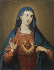 ARTISTA BRESCIANO DEL XVIII SECOLO - Cuore Immacolato di Maria.