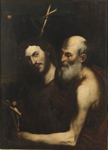 DE SACCHI DETTO IL PORDENONE GIOVANNI ANTONIO (1483 - 1539) - Santi Girolamo e Giovanni Battista.