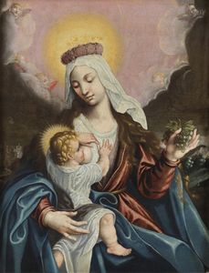 MERA PIETRO (1575 - 1645) - Madonna con Bambino.