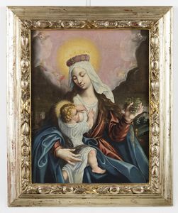 MERA PIETRO (1575 - 1645) : Madonna con Bambino.  - Asta ASTA 311 - ARTE ANTICA E DEL XIX SECOLO - Associazione Nazionale - Case d'Asta italiane
