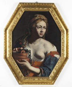GUERRIERI (1589-1655/59) GIOVANNI FRANCESCO - Attribuito a. Samaritana al pozzo.