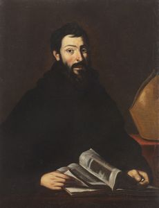 DE RIBERA GIUSEPPE JOSE' (1588/91-1652) - Seguace di. Ritratto di frate.