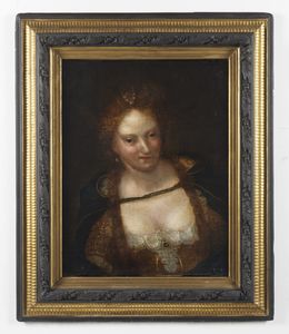 FORABOSCO GIROLAMO (1631 - 1689) : Attribuito a. Ritratto femminile.  - Asta ASTA 311 - ARTE ANTICA E DEL XIX SECOLO - Associazione Nazionale - Case d'Asta italiane