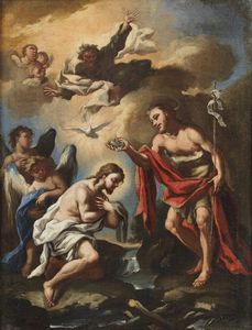 LAMA GIOVANNI BATTISTA (1673 - 1798) : Battesimo di Cristo.  - Asta ASTA 311 - ARTE ANTICA E DEL XIX SECOLO - Associazione Nazionale - Case d'Asta italiane