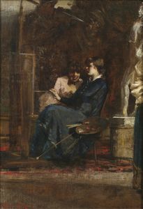 LANCEROTTO EGISTO (1847 - 1916) - Scuola di pittura.