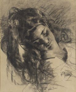 MANCINI  ANTONIO (1852 - 1930) - Volto di donna.