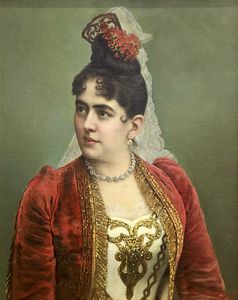 VON AMERLING FRIEDRICH RITTER (1803 - 1887) - Ritratto di spagnola.