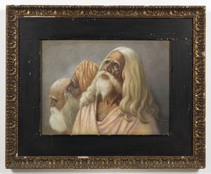 GHILARDI OLINTO (1848 - 1930) : Ritratto di anziani indiani.  - Asta ASTA 311 - ARTE ANTICA E DEL XIX SECOLO - Associazione Nazionale - Case d'Asta italiane