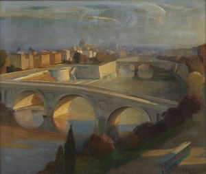 BOCCHI AMEDEO (1883 - 1976) - Veduta di Roma.
