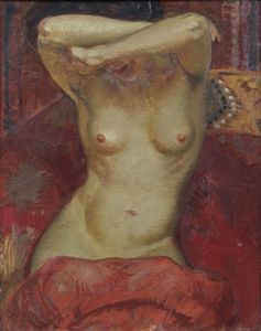 CAMBON GLAUCO (1875 - 1930) : Nudo di donna.  - Asta ASTA 311 - ARTE ANTICA E DEL XIX SECOLO - Associazione Nazionale - Case d'Asta italiane