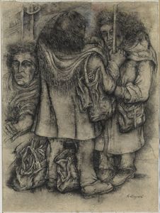 STAGNOLI  ANTONIO (1922 - 2015) - Tre figure di viandanti.